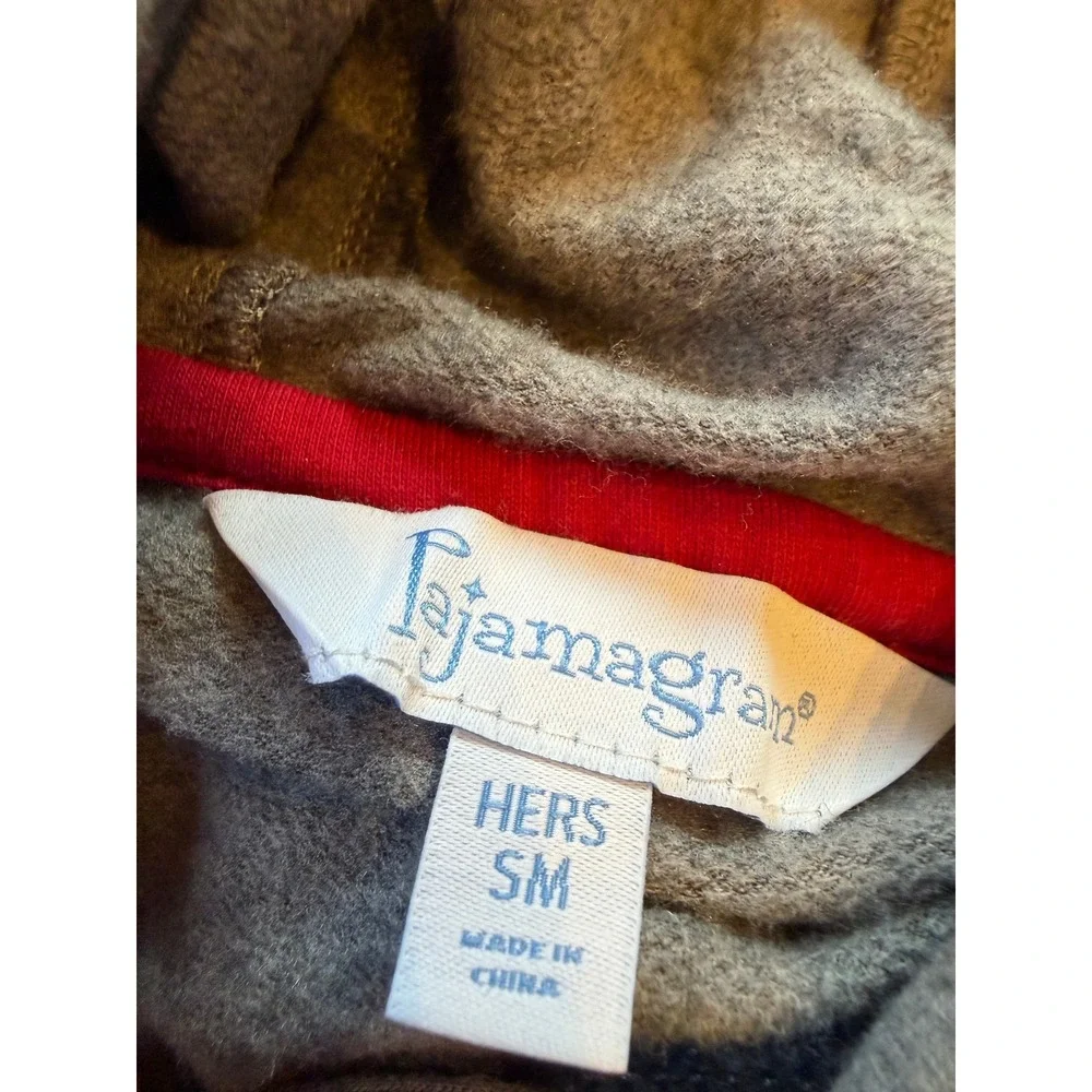 Pajamagram Pajama Set‎ 2 pc Top Bottom Hoodie Sweatshirt LOVED Small Womens PJ
